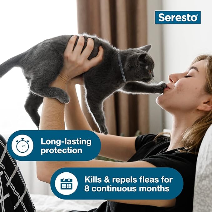 Seresto Flea & Tick Collar for Cats | 8-Month Continuous Protection