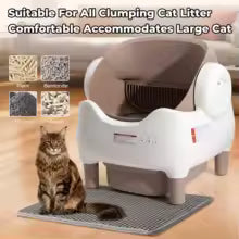 Automatic Self-Cleaning Cat Litter Box with APP Control – Open Top Design, Anti-Pinch Safety & Odor-Free Solution for Multiple Cats