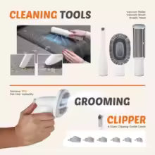 JHK 2.5L Professional Pet Grooming Vacuum Kit – 3 Suction Modes with 5 Grooming Tools & Cordless Low-Noise Clippers