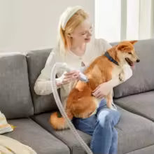 JHK 2.5L Professional Pet Grooming Vacuum Kit – 3 Suction Modes with 5 Grooming Tools & Cordless Low-Noise Clippers