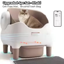 Automatic Self-Cleaning Cat Litter Box with APP Control – Open Top Design, Anti-Pinch Safety & Odor-Free Solution for Multiple Cats