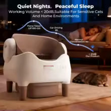 Automatic Self-Cleaning Cat Litter Box with APP Control – Open Top Design, Anti-Pinch Safety & Odor-Free Solution for Multiple Cats