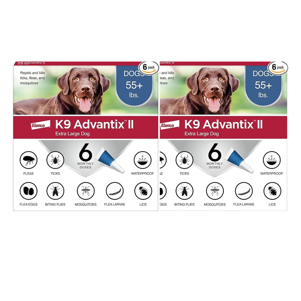 K9 Advantix II XL Dog Vet-Recommended Flea, Tick & Mosquito Treatment & Prevention | Dogs Over 55 lbs. | 6-Mo Supply