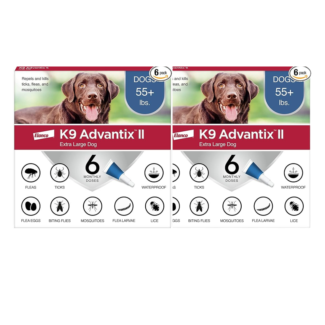 K9 Advantix II XL Dog Vet-Recommended Flea, Tick & Mosquito Treatment & Prevention | Dogs Over 55 lbs. | 6-Mo Supply
