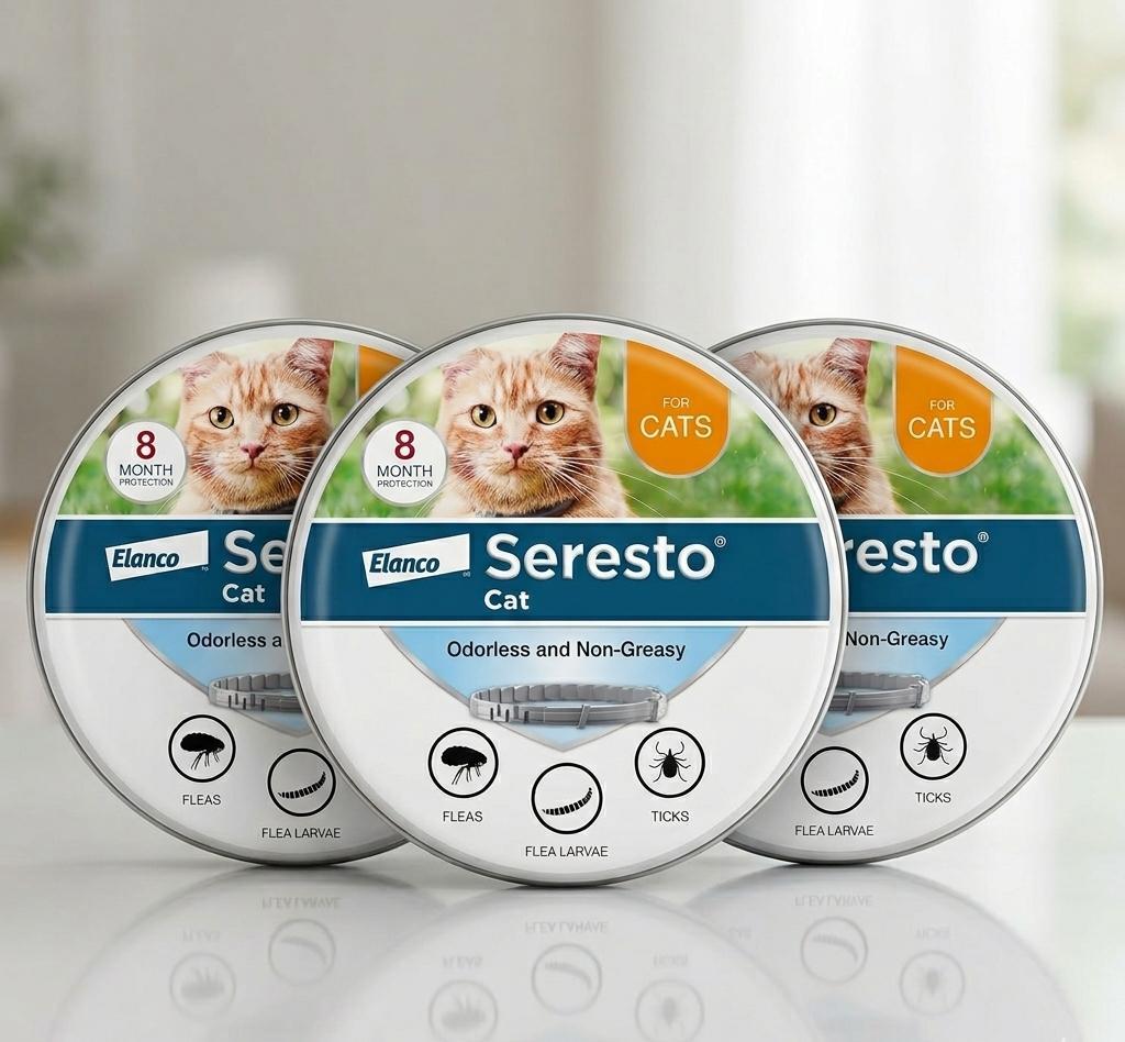 Seresto Flea & Tick Collar for Cats | 8-Month Continuous Protection