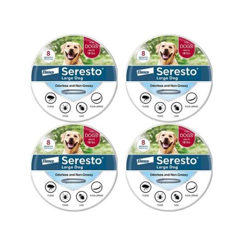 Seresto Large Dog Flea &amp; Tick Treatment &amp; Prevention Collar – Vet-Recommended Protection for Dogs Over 18 lbs